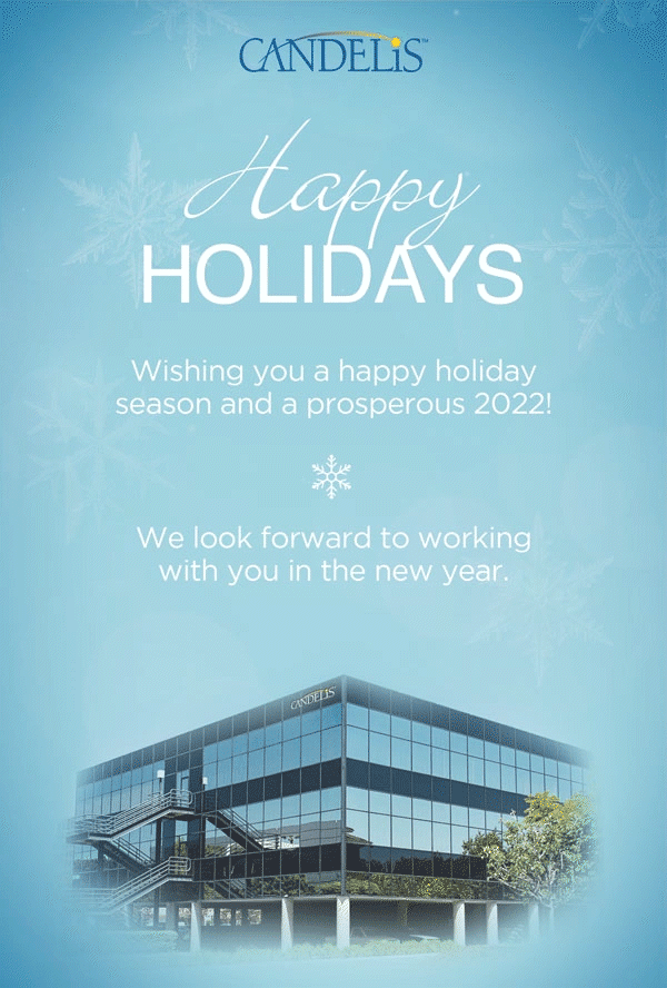 Wishing you a happy holiday season and a prosperous 2022! We look forward to working with you in the new year.